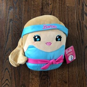 *NEW W/TAGS!* Barbie x Cuutopia 12” Pink/Blue Soft Plush Toy in Workout Outfit